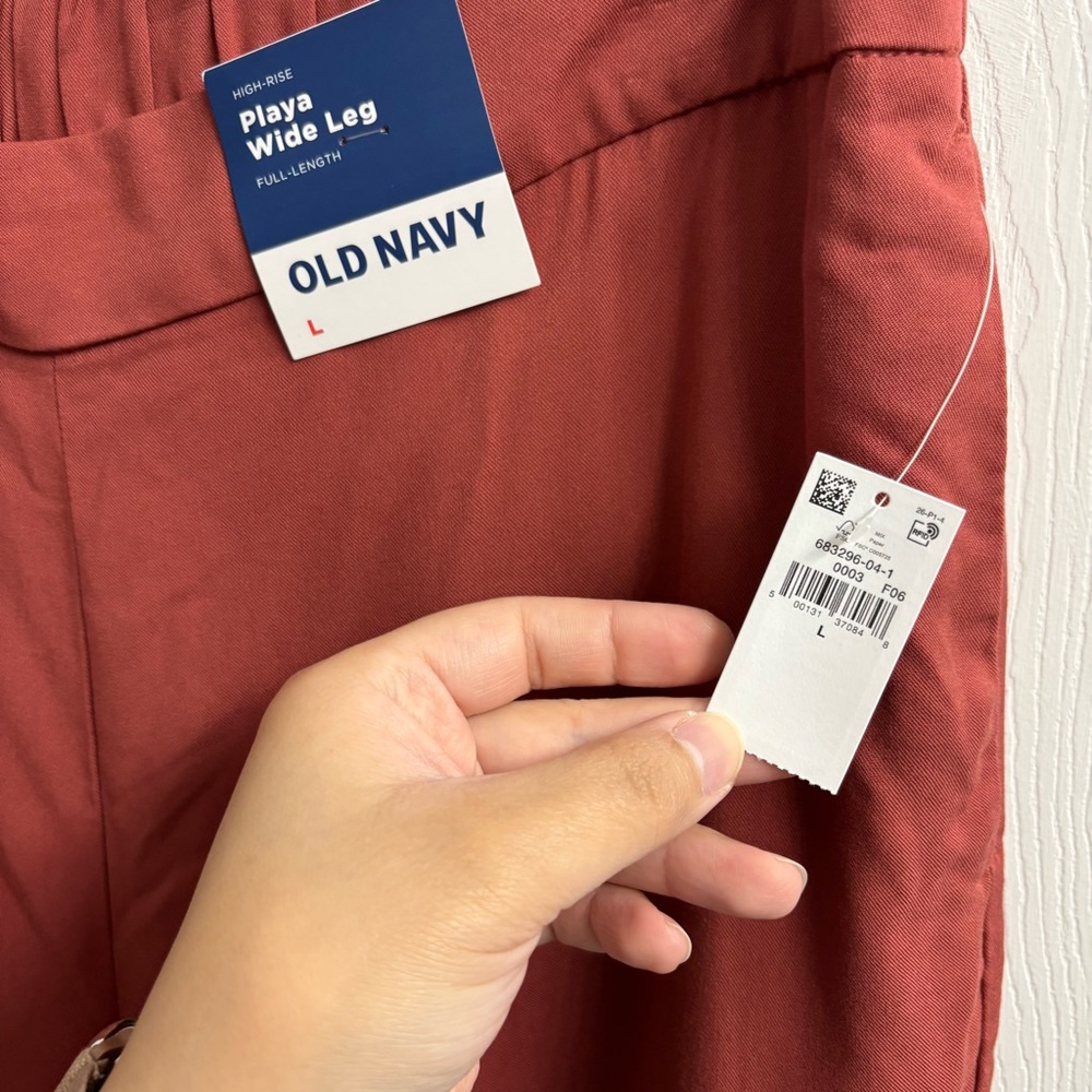 Old Navy Playa Wide Leg Pants Large NWT Pull On High Waist - Picture 2 of 5